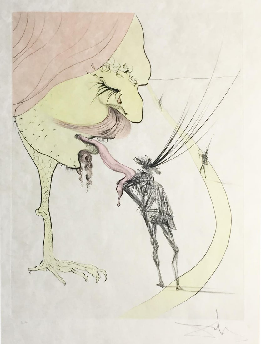 Salvador Dali - A Ticket to Glory: Artist: Salvador Dali Title: A Ticket to Glory Year: 1974 Dimensions: 26.5in. by 20.25in. Edition: F 90 From the Rare Limited Edition Publisher: Transworld Art