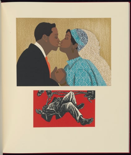 Elizabeth Catlett - For My People I: Artist: Elizabeth CatlettTitle: For My People IYear: 1992Dimensions: 21 1/2 x 25 in.Edition: From the rare limited edition of 400Suite: For My PeopleMedium: Original Lithograph in Colors on