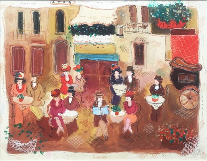 Zule Moskowitz - La Vieja Panade: Artist: Zule Moskowitz Title: La Vieja Panade Dimensions: 31in. by 39in. Edition: Unique One of a Kind Artwork Medium: Original oil on canvas Condition: Excelle