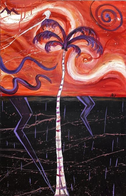 Matthew Steinberg - Hurricane: Artist: Matthew SteinbergTitle: Hurricane Year: 2015Dimensions: 24in. by 30in.Edition: One-of-a-kind original paintingMedium: Hand painted acrylic on canvas Condition: ExcellentSignature Details: