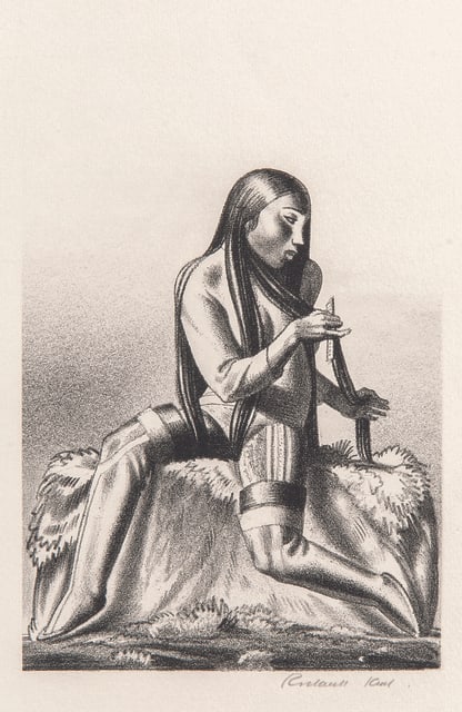 Rockwell Kent - Sophia: Artist: Rockwell KentTitle: SophiaYear: 1933Dimensions: 4 1/2in. by 3 3/4in.Edition: printed from rare edition of100Medium: Lithograph on wove paperCondition: ExcellentSignature Details: signed in