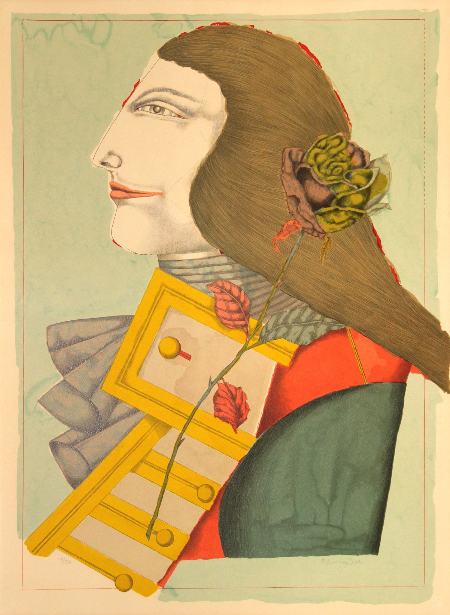 Richard Lindner - Der Rosenkavalier: Artist: Richard Lindner Title: Der Rosenkavalier Year: 1977 Dimensions: 22 x 30 in. Edition: Numbered from the limited edition of 250 Publisher: Metropolitan Op