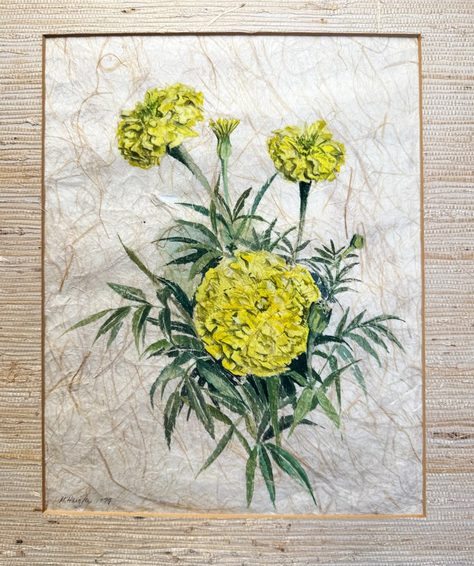 Unknown Artist - Untitled: Artist: Unknown Artist Title: Untitled Dimensions: 18 1/4 x 15 1/2 in. Edition: One-of-a-Kind Painting Medium: Acrylic painting on Hand-made paper Condition: Ex