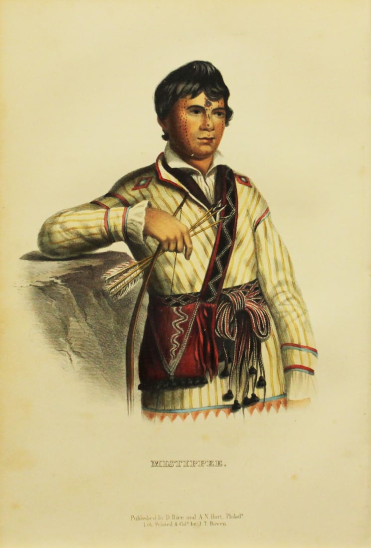 Charles Bird King - Mistippee: Artist: Charles Bird King Title: Mistippee Year: 1858 Dimensions: 10 1/2in. by 6 3/4in. Edition: From the Rare Limited Edition Publisher: D. Rice and A.N. Hart