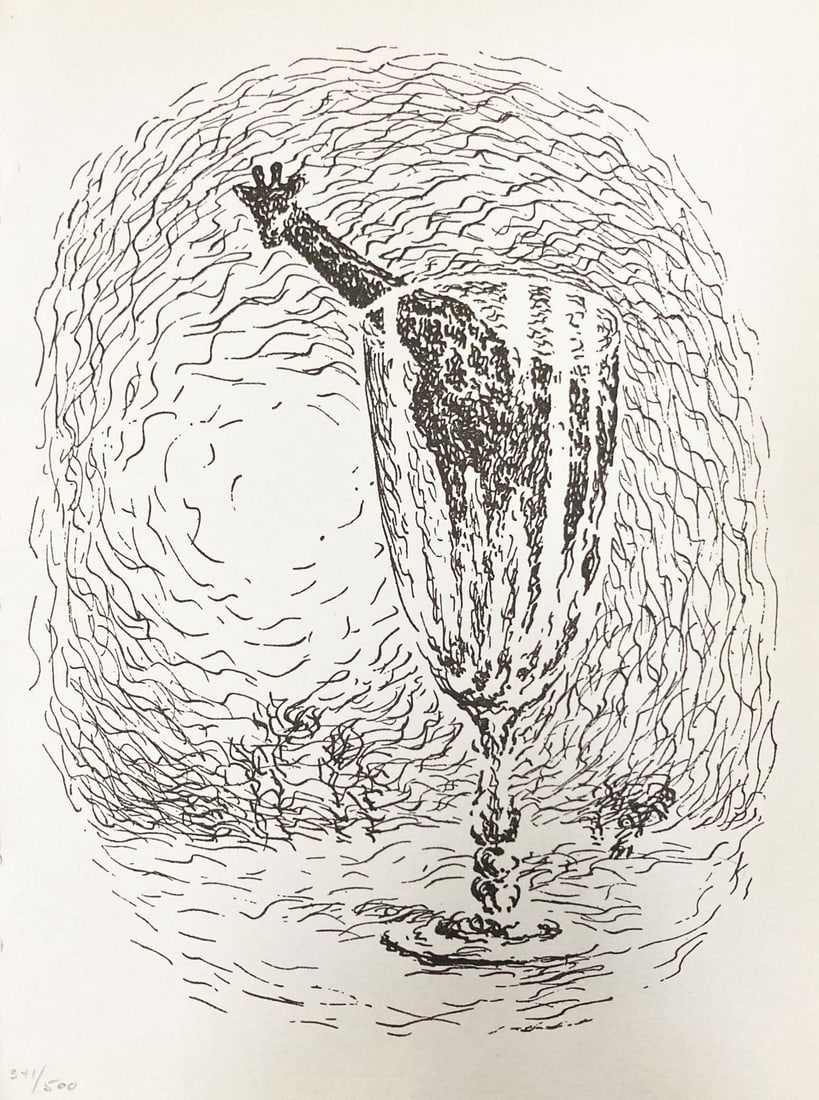 Rene Magritte - Untitled (Giraffe in Glass): Artist: Rene Magritte Title: Untitled (Giraffe in Glass) Dimensions: 8.5in. by 6.5in. Edition: From the rare limited edition of 500 Publisher: Les Editions Lumiere