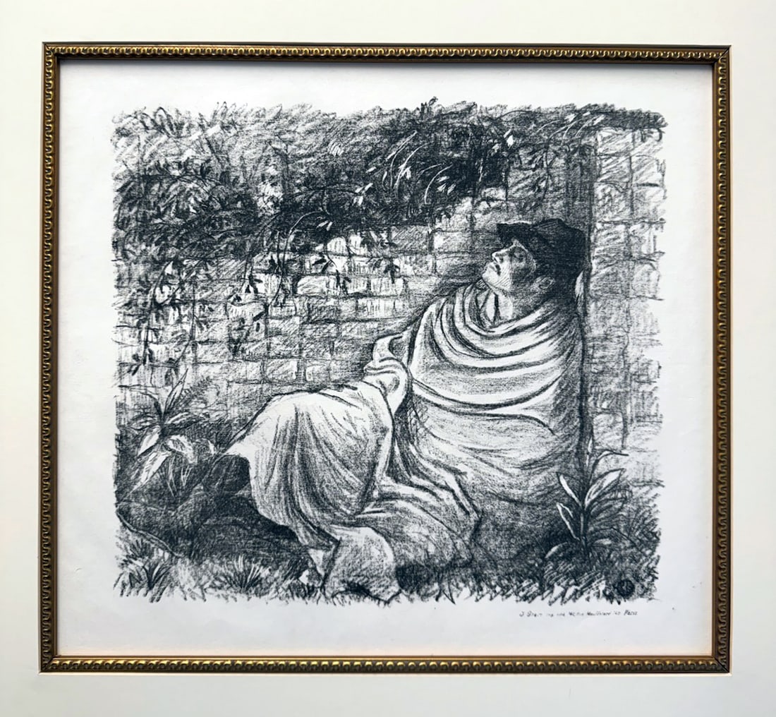 Lucien Pissarro - Les sans-gites: Artist: Lucien Pissarro Title: Les sans-gites Year: 1895 Dimensions: 22 1/2 x 24 in. Edition: From the limited edition of 250 Medium: Lithograph on paper