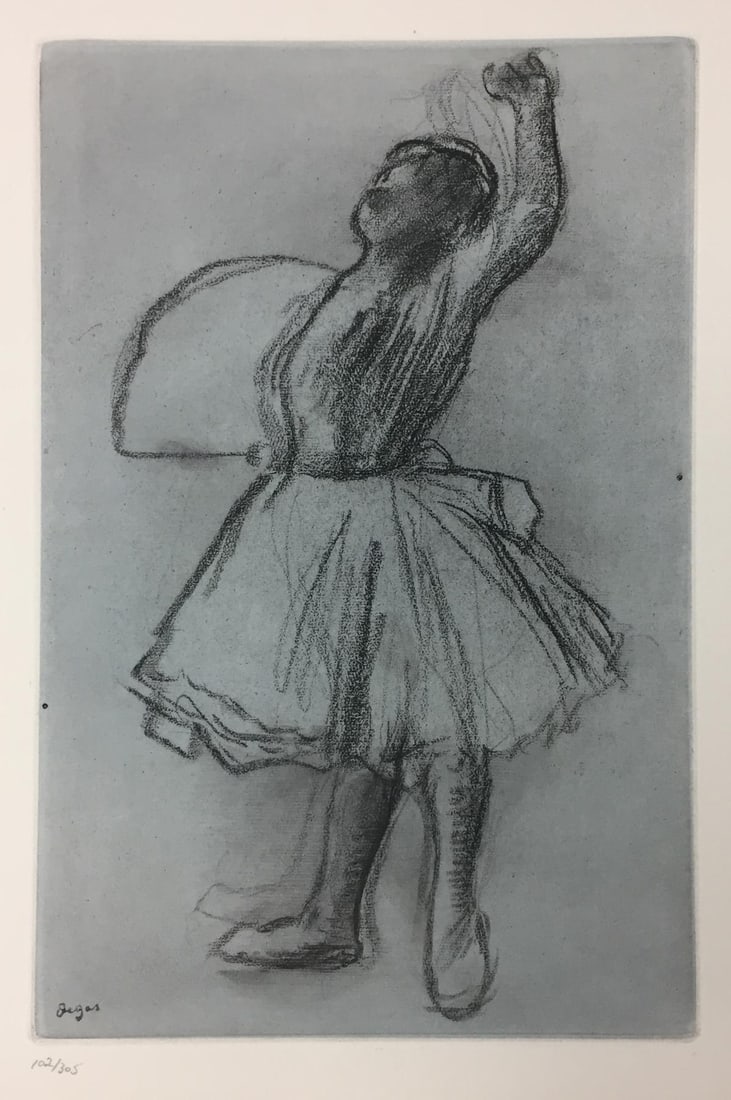 Edgar Degas (After) -Ballerina From the Danse Dessins: Artist: Edgar Degas (After) Title: Ballerina From the Danse Dessins Year: 1936 Dimensions: 7in. by 10in. Edition: From the limited edition of 305 Publisher: Amb
