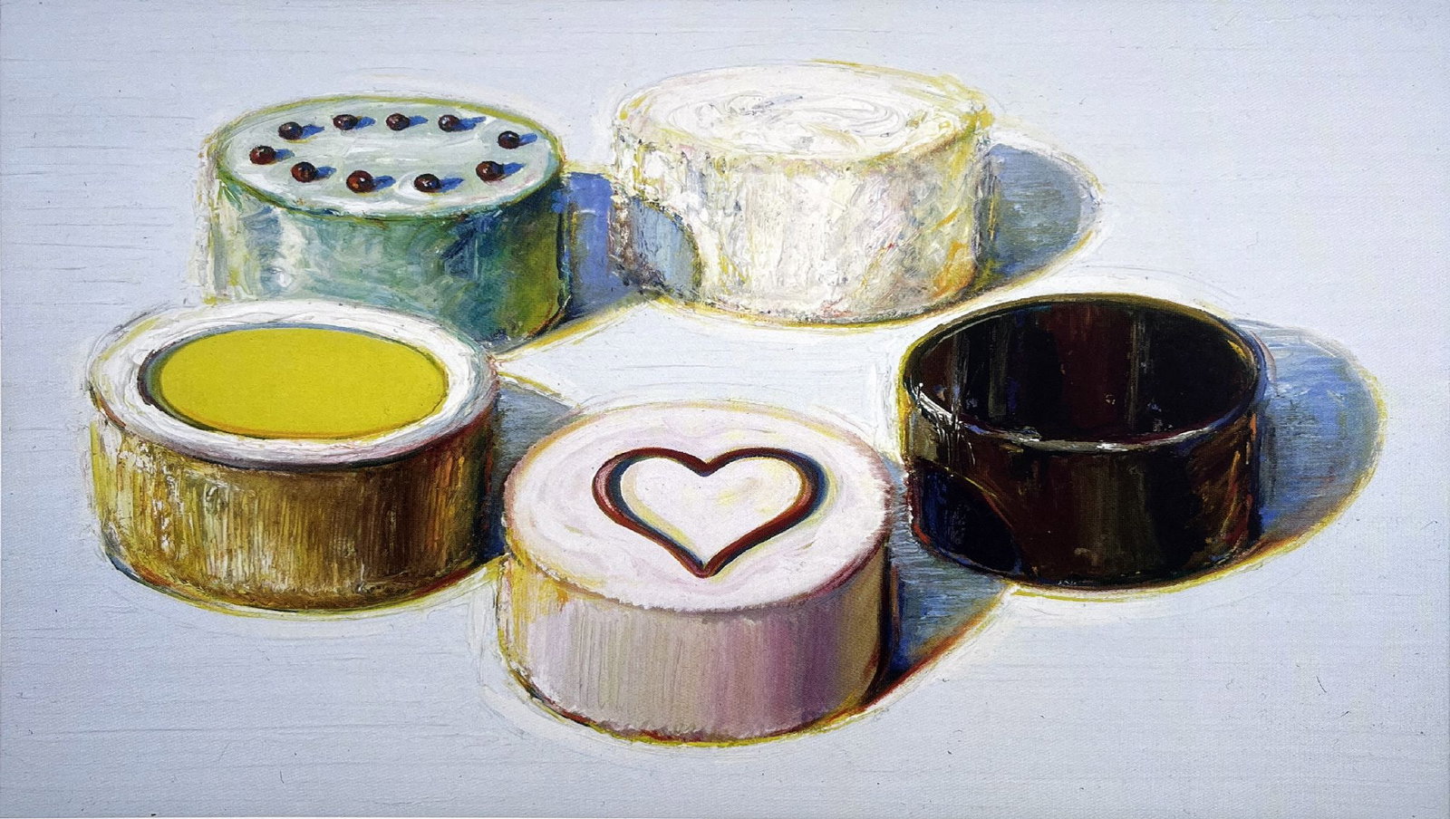 Wayne Thiebaud - Cake Assembly: Artist: Wayne Thiebaud Title: Cake Assembly Year: 2019 Dimensions: 8 1/2 x 9 1/2 in. Edition: From the Rare Limited Edition Medium: Offset Lithograph on gloss