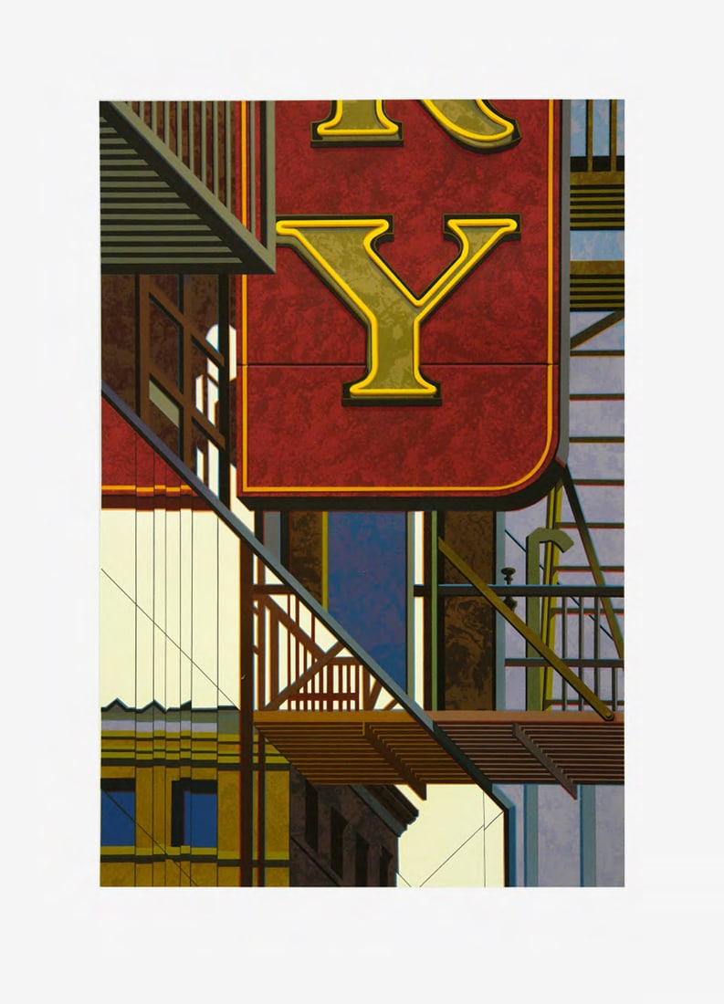 Robert Cottingham - The Letter Y: Artist: Robert Cottingham Title: The Letter Y Year: 2001 Dimensions: 30.5in. by 23.5in. Edition: 17 from the rare limited edition of 40 Publisher: Tandem Press