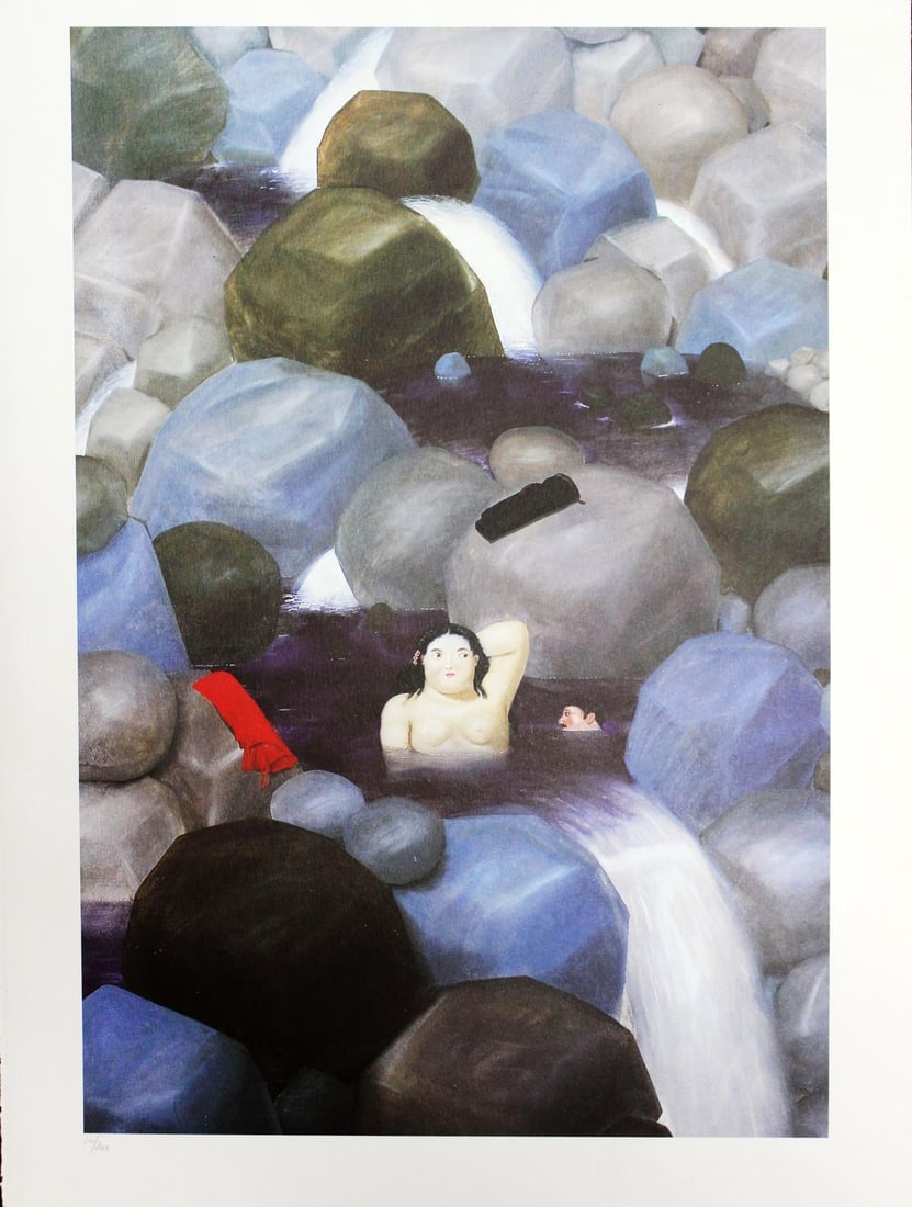 Fernando Botero (after) - Waterfall: Artist: Fernando Botero (after) Title: Waterfall Year: 1983 Dimensions: 16in. by 12in. Edition: 66 from the limited edition of 200 Publisher: Harry N. Abrams Inc. New York<