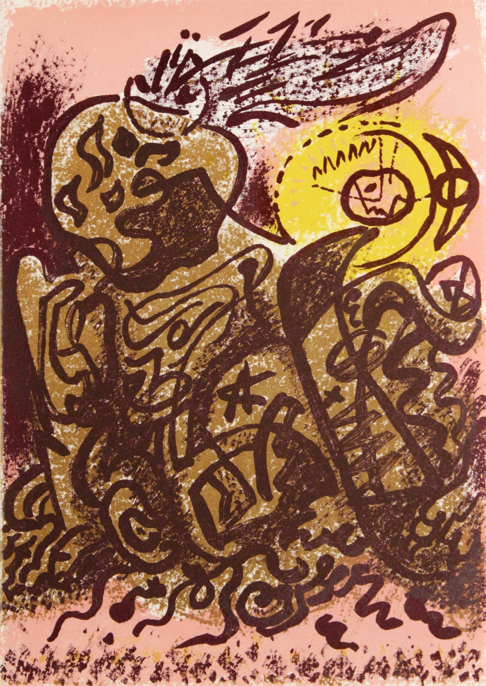 Andre Masson - Caliban: Artist: Andre Masson Title: Caliban Year: 1965 Dimensions: 10in. by 7.5in. Edition: From the limited edition of 1000 Medium: Original lithograph on paper Condition