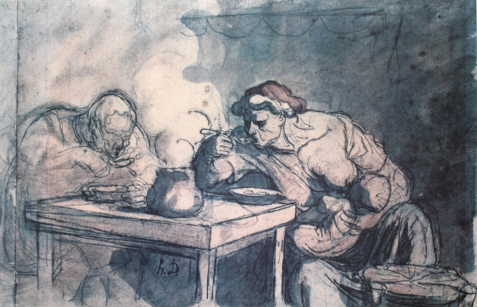 Honore Daumier - Tavola 9: Artist: Honore Daumier Title: Tavola 9 Dimensions: 11in. by 16.75in. Edition: From the limited edition of 450 Publisher: Grafiche Milani Editrice e Societa Milano Suite: Ta