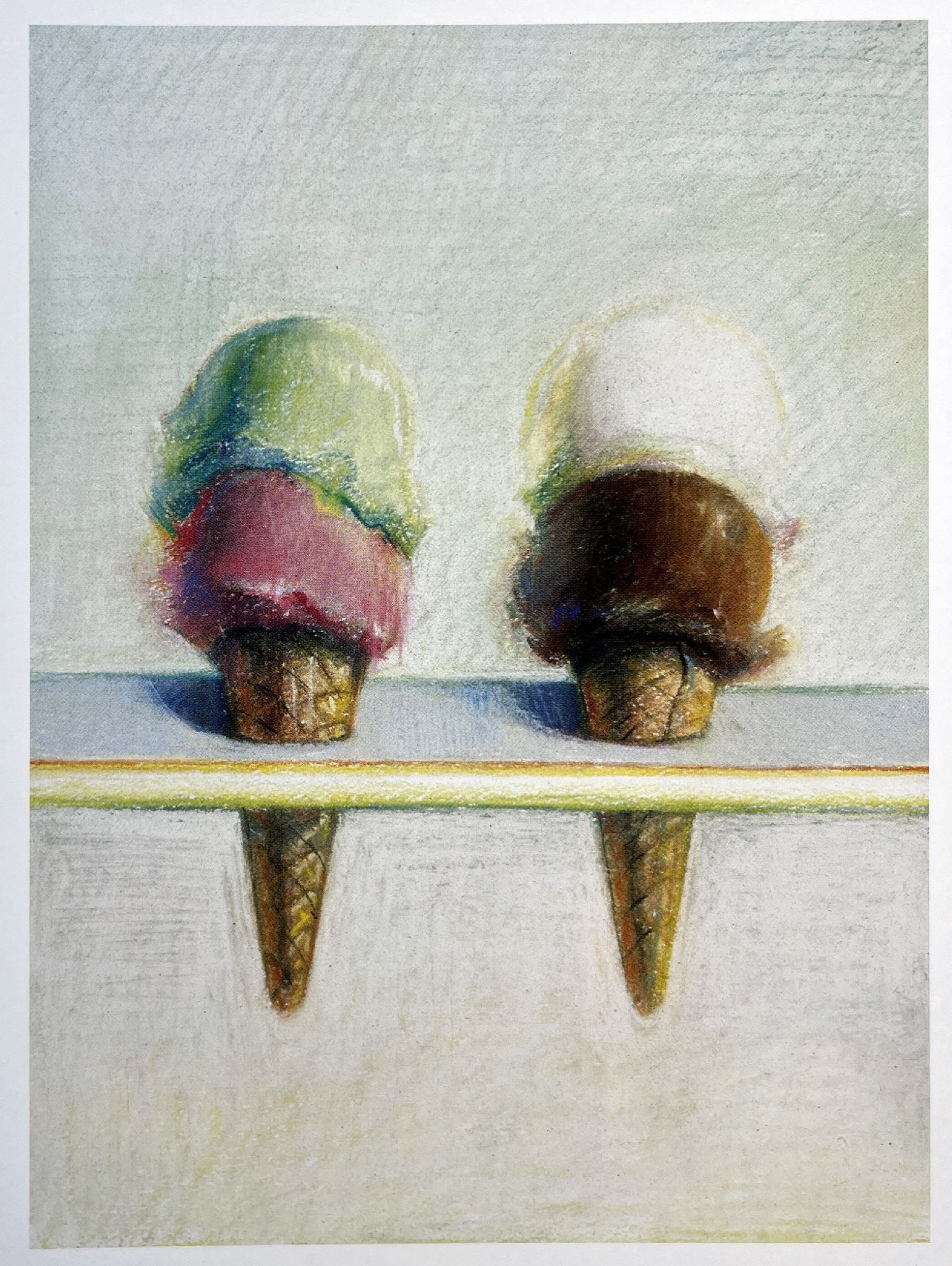 Wayne Thiebaud - Four Flavors: Artist: Wayne Thiebaud Title: Four Flavors Year: 2019 Dimensions: 8 1/2 x 9 1/2 in. Edition: From the Rare Limited Edition Medium: Offset Lithograph on gloss te