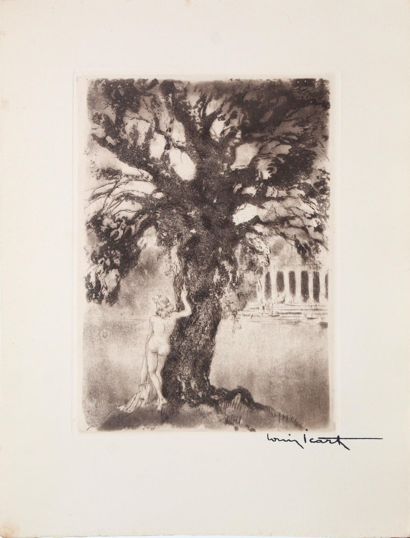 Louis Icart - Untitled from "Les Amours de Psyche de: Artist: Louis Icart Title: Untitled from "Les Amours de Psyche de Cupidon" Year: 1949 Dimensions: 12 1/2in. by 9 3/4in. Edition: From the rare limited edition of 50 Publisher:<