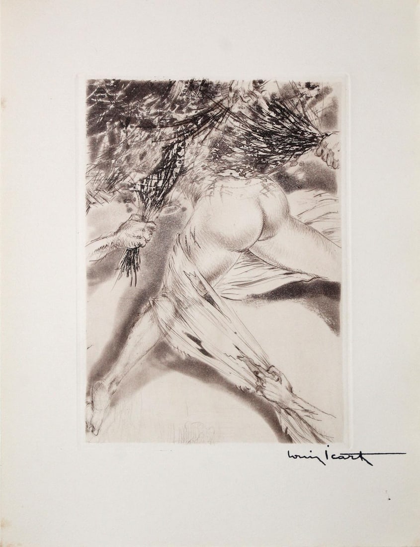 Louis Icart - Untitled from "Les Amours de Psyche de: Artist: Louis Icart Title: Untitled from "Les Amours de Psyche de Cupidon" Year: 1949 Dimensions: 12 1/2in. by 9 3/4in. Edition: From the rare limited edition of 50 Publisher:<