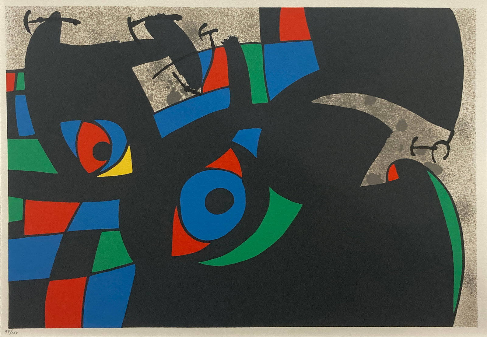 Joan Miro - Le Lezard aux Plumes d'Ord 12: Artist: Joan Miro Title: Le Lezard aux Plumes d'Ord 12 Year: 1971 Dimensions: 16 x 21 in. Edition: From the limited edition of 150 Publisher: Louis Broder <