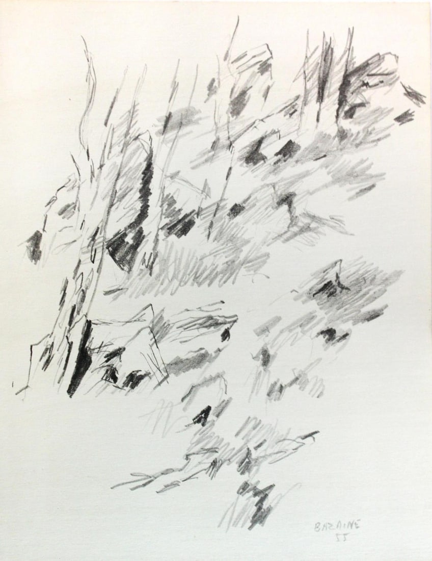 Jean Rene Bazaine - Untitled: Artist: Jean Rene Bazaine Title: Untitled Year: 1955 Dimensions: 9in. by 12.25in. Edition: From the rare limited edition Publisher: Fernand Hazan Editeur