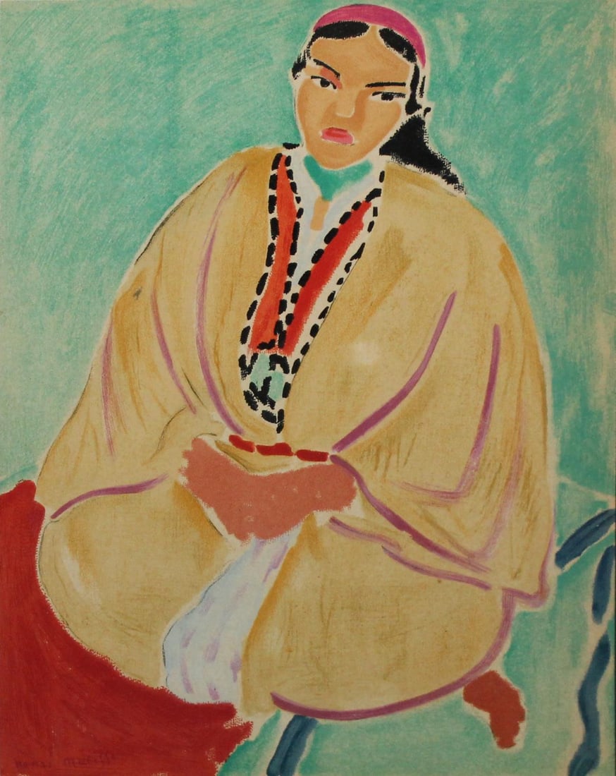 Henri Matisse (After) - Zora. La Robe Jaune.: Artist: Henri Matisse (After)Title: Zora. La Robe Jaune.Year: 1955Dimensions: 7in. by 9in.Edition: From the rare limited editionPublisher: Andre Sauret Monte CarloSuite: PortraitsMedium: Original
