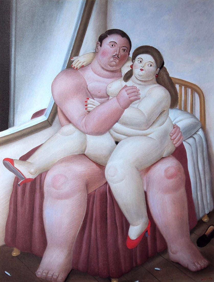 Fernando Botero (after) - Lovers: Artist: Fernando Botero (after) Title: Lovers Year: 1983 Dimensions: 16in. by 12in. Edition: From the limited edition of 200 Publisher: Harry N. Abrams Inc. New