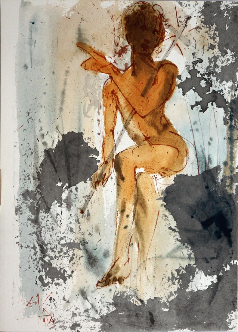 Salvador Dali - He Himself Was Elijah: Artist: Salvador Dali Title: He Himself Was Elijah Year: 1967 Dimensions: 19in. by 13.75in. Edition: From the rare limited edition of 1499 Suite: Biblia Sacra</