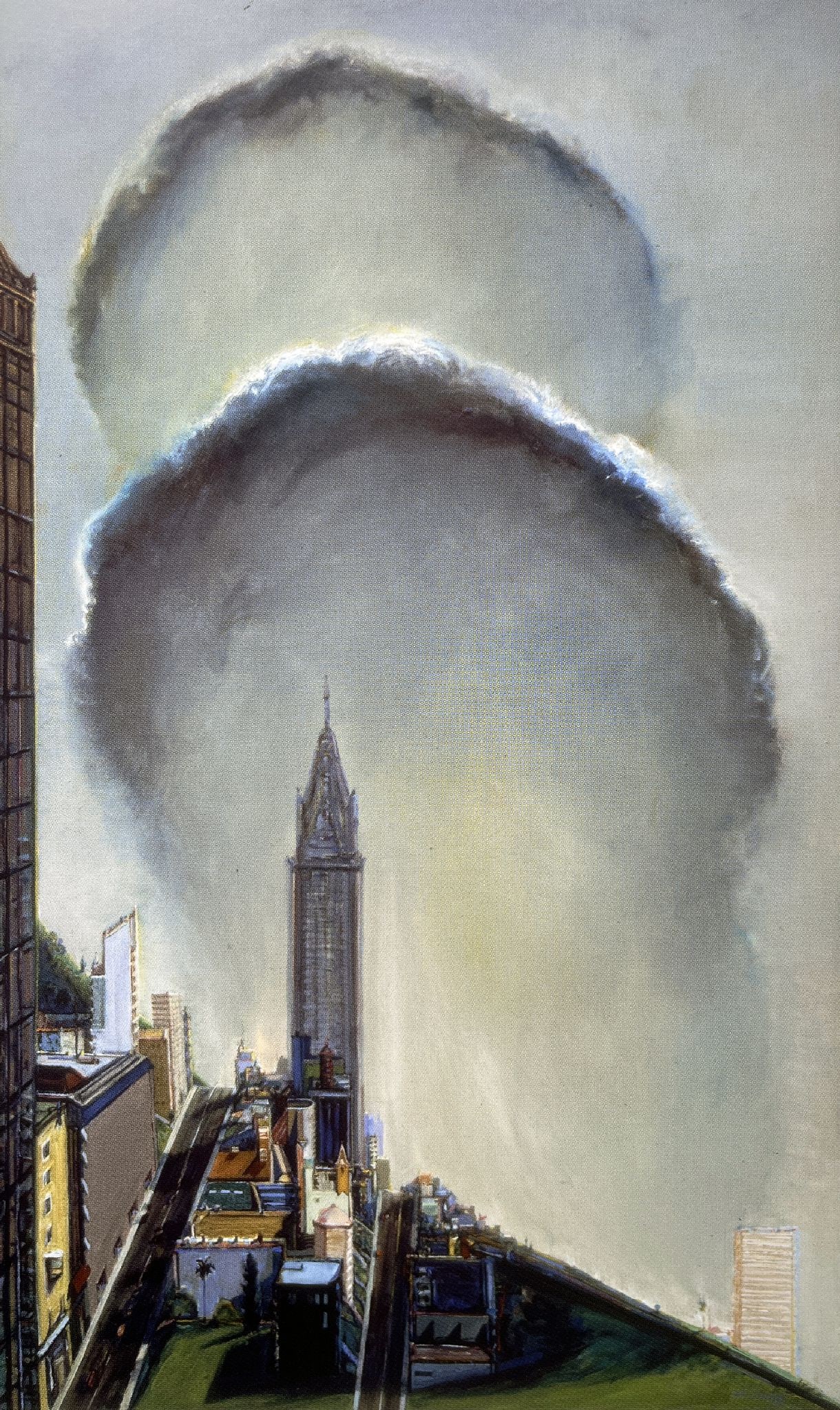 Wayne Thiebaud - Cloudy City: Artist: Wayne Thiebaud Title: Cloudy City Year: 2019 Dimensions: 8 1/2 x 9 1/2 in. Edition: From the Rare Limited Edition Medium: Offset Lithograph on gloss tex