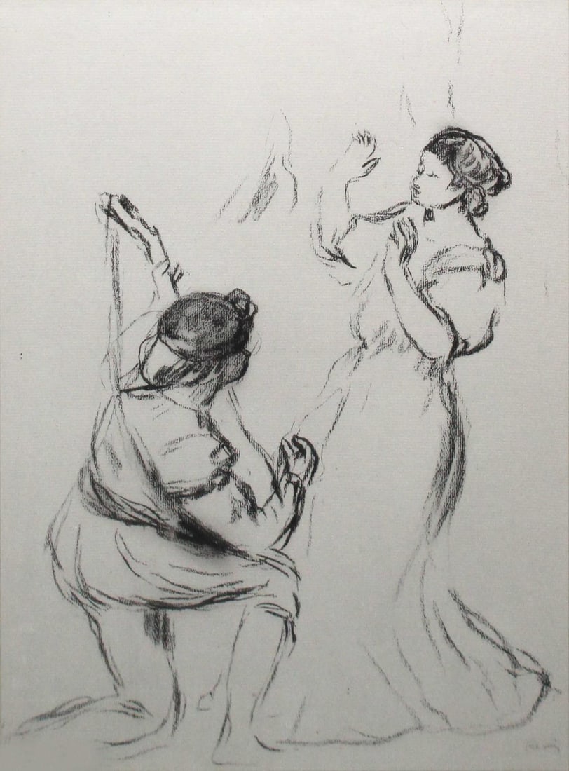 Pierre-Auguste Renoir (after) - La Belle et le: Artist: Pierre-Auguste Renoir (after) Title: La Belle et le Troubadour Year: 1956 Dimensions: 7in. by 15in. Edition: From the rare limited edition of 500 Publisher: