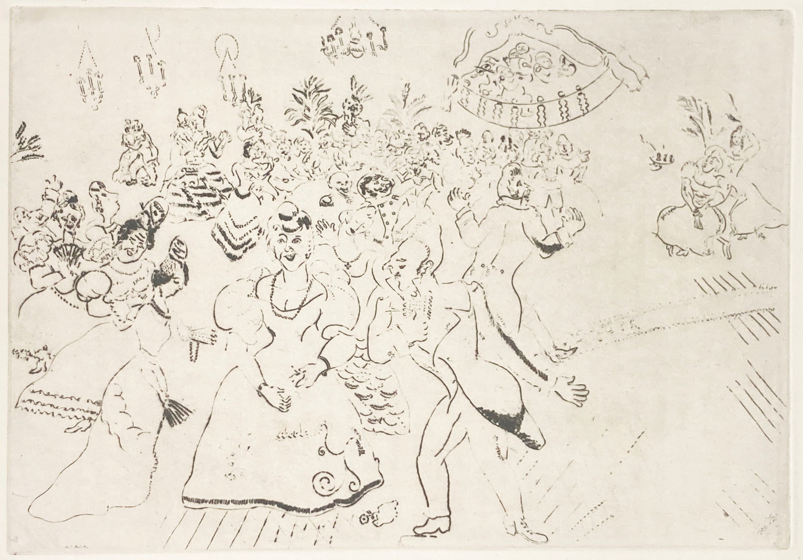 Marc Chagall - The Governer's Ball: Artist: Marc Chagall Title: The Governer's Ball Year: 1948 Dimensions: 12 1/2 x 9 1/2 in. Edition: From the rare limited edition Publisher: Teriade, Paris L