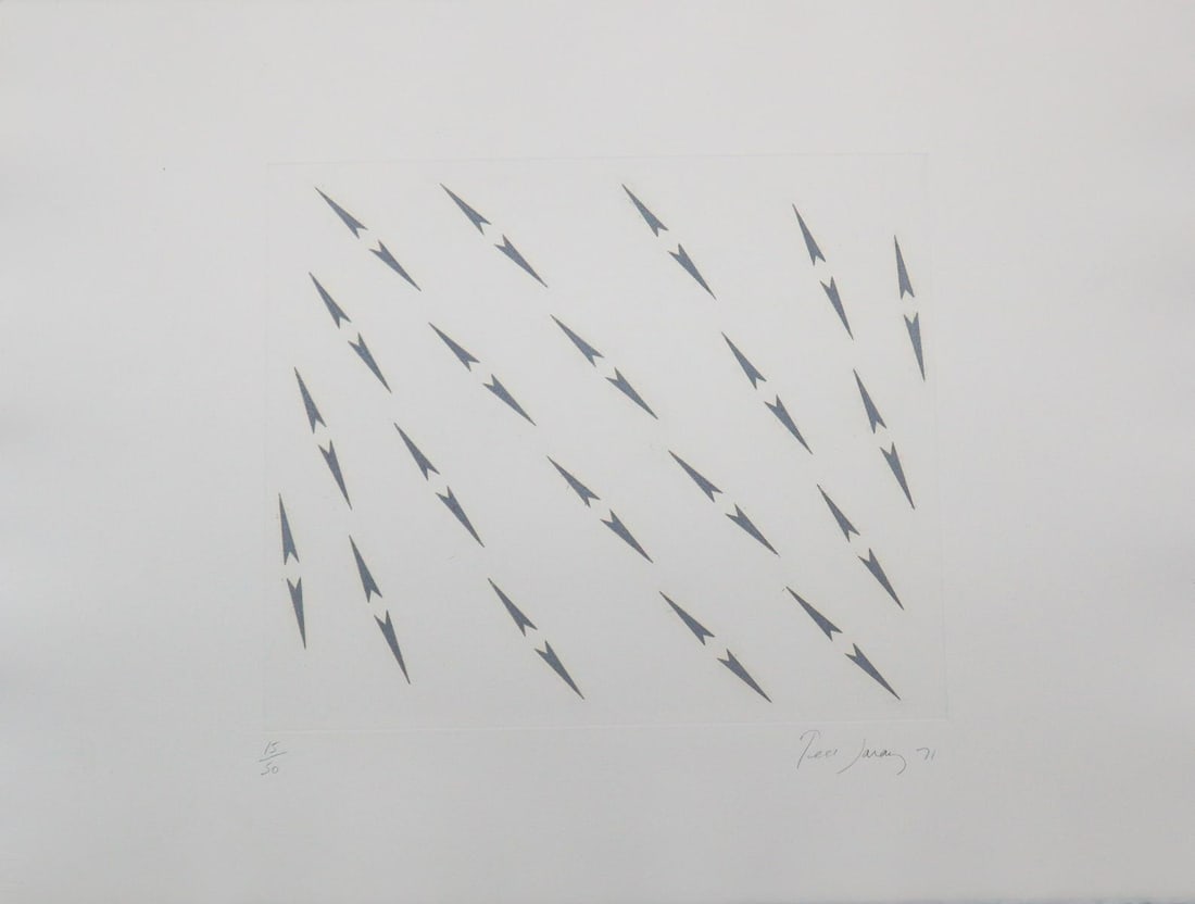 Tess Jaray - 16: Artist: Tess Jaray Title: 16 Year: 1979 Dimensions: 31in. by 24in. Edition: From the rare limited edition of 50 Suite: Encounter Suite (5 Etchings) M