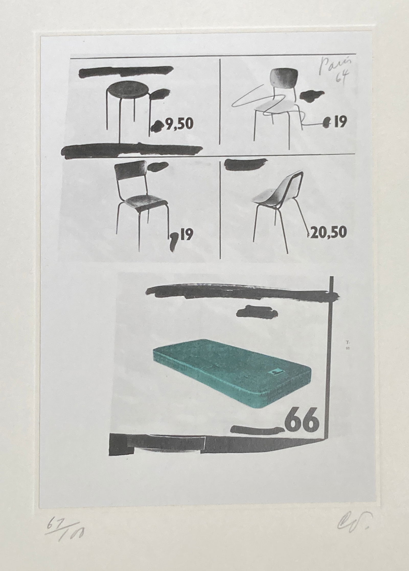 Claes Oldenburg - Notes in Hand 28: Artist: Claes OldenburgTitle: Notes in Hand 28Year: 1972Dimensions: 8 x 10 in.Edition: From the rare limited edition of 100Publisher: Professional PrintsSuite: Notes in HandMedium: Lithograph with