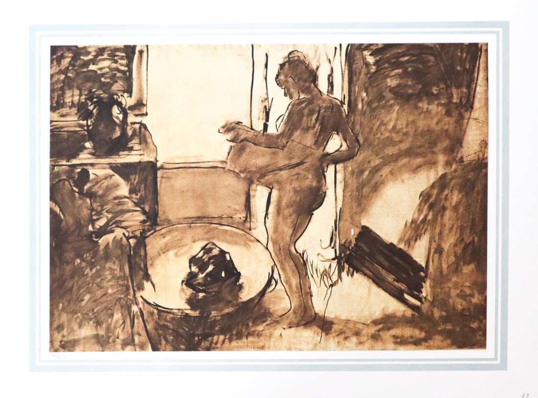 Edgar Degas (After) - Apres le tub: Artist: Edgar Degas (After) Title: Apres le tub Year: 1980-82 Dimensions: 16in. by 20in. Edition: 70 From the rare limited edition of 250 Publisher: Demotte Edi
