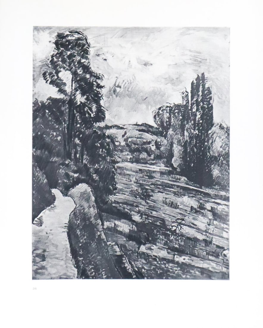 Paul Cezanne (after) - Auvers: Artist: Paul Cezanne (after) Title: Auvers Year: 1880 Dimensions: 12.5in. by 10in. Edition: From the rare limited edition of 650 Publisher: Ambroise Vollard Edi
