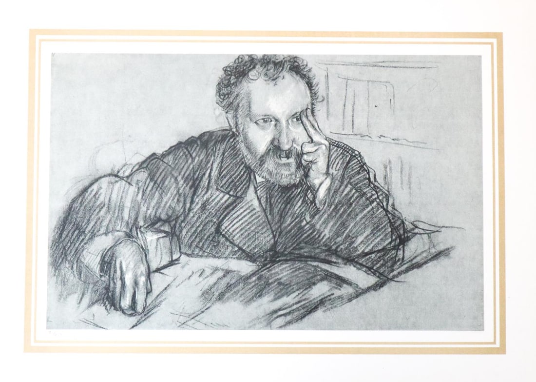 Edgar Degas (After) - Portrait de Duranty: Artist: Edgar Degas (After) Title: Portrait de Duranty Year: 1879 Dimensions: 16in. by 20in. Edition: 70 From the rare limited edition of 250 Publisher: Demotte