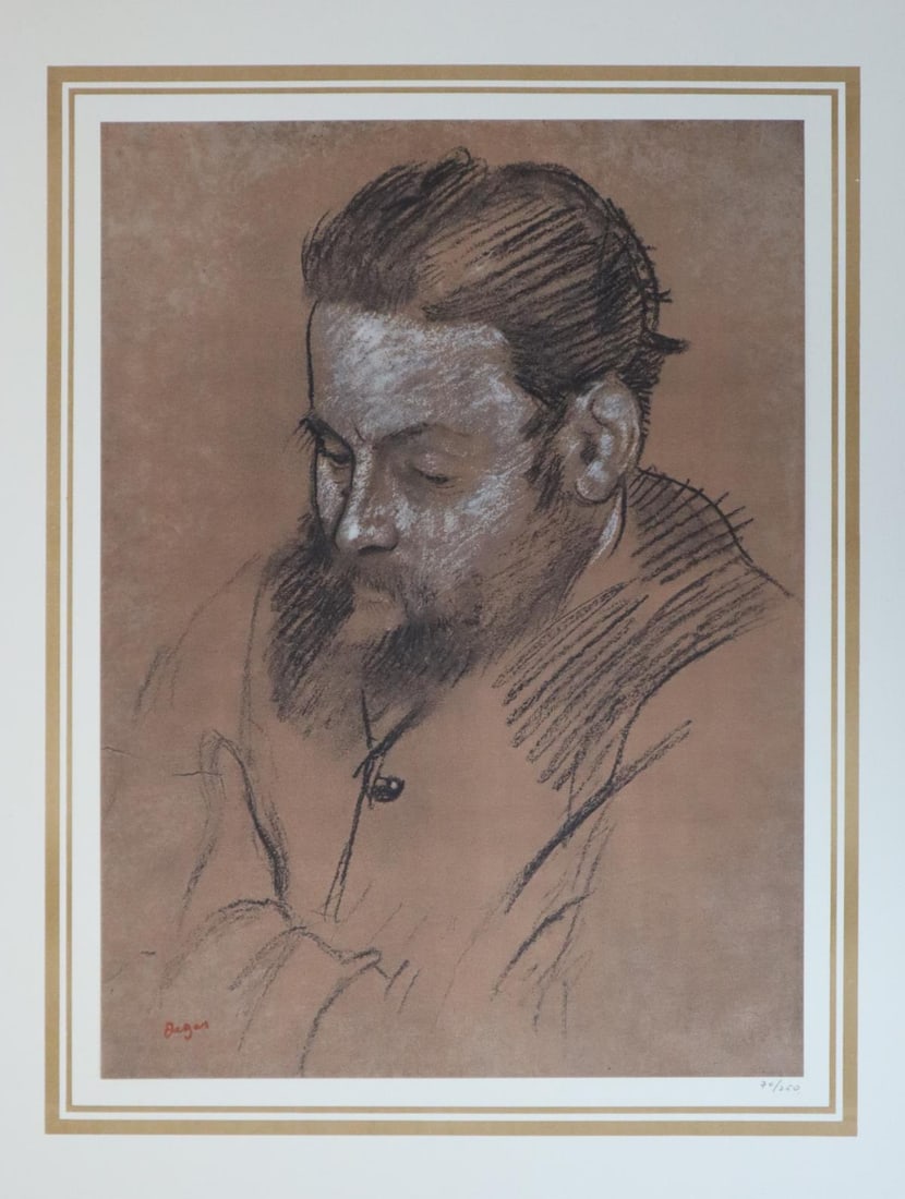 Edgar Degas (After) - Portrait de graveur Diego: Artist: Edgar Degas (After) Title: Portrait de graveur Diego Martelli Year: 1879 Dimensions: 16in. by 20in. Edition: 70 From the rare limited edition of 250 Publish