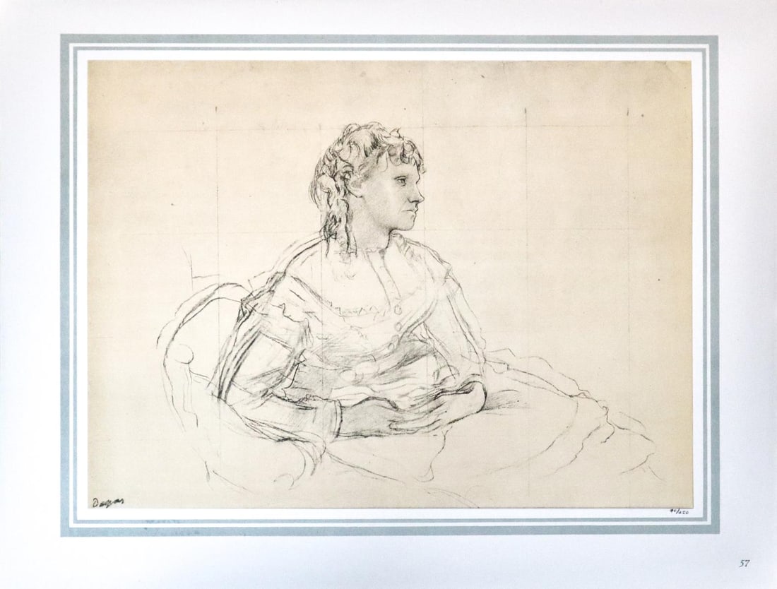 Edgar Degas (After) - Portrait de Madame Gobillard: Artist: Edgar Degas (After) Title: Portrait de Madame Gobillard Morisot Year: 1864 Dimensions: 16in. by 20in. Edition: 70 From the rare limited edition of 250 Publi