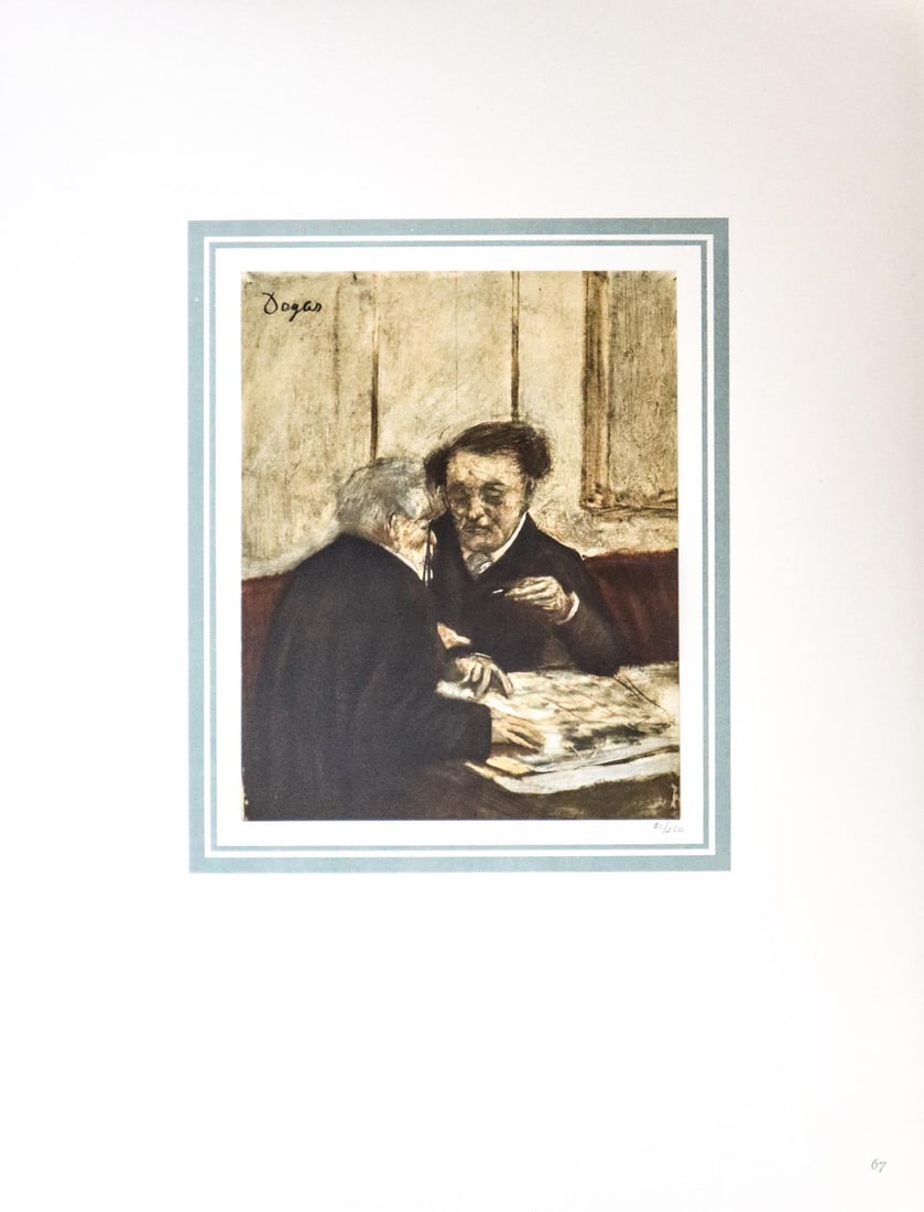 Edgar Degas (After) - Au Cafe: Artist: Edgar Degas (After) Title: Au Cafe Year: 1874 Dimensions: 16in. by 20in. Edition: 70 From the rare limited edition of 250 Publisher: Demotte Editeur