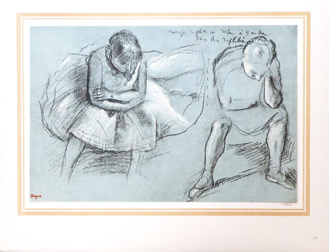 Edgar Degas (After) - Duex danseuses au repos: Artist: Edgar Degas (After) Title: Duex danseuses au repos Year: 1880 Dimensions: 16in. by 20in. Edition: 70 From the rare limited edition of 250 Publisher: Dem