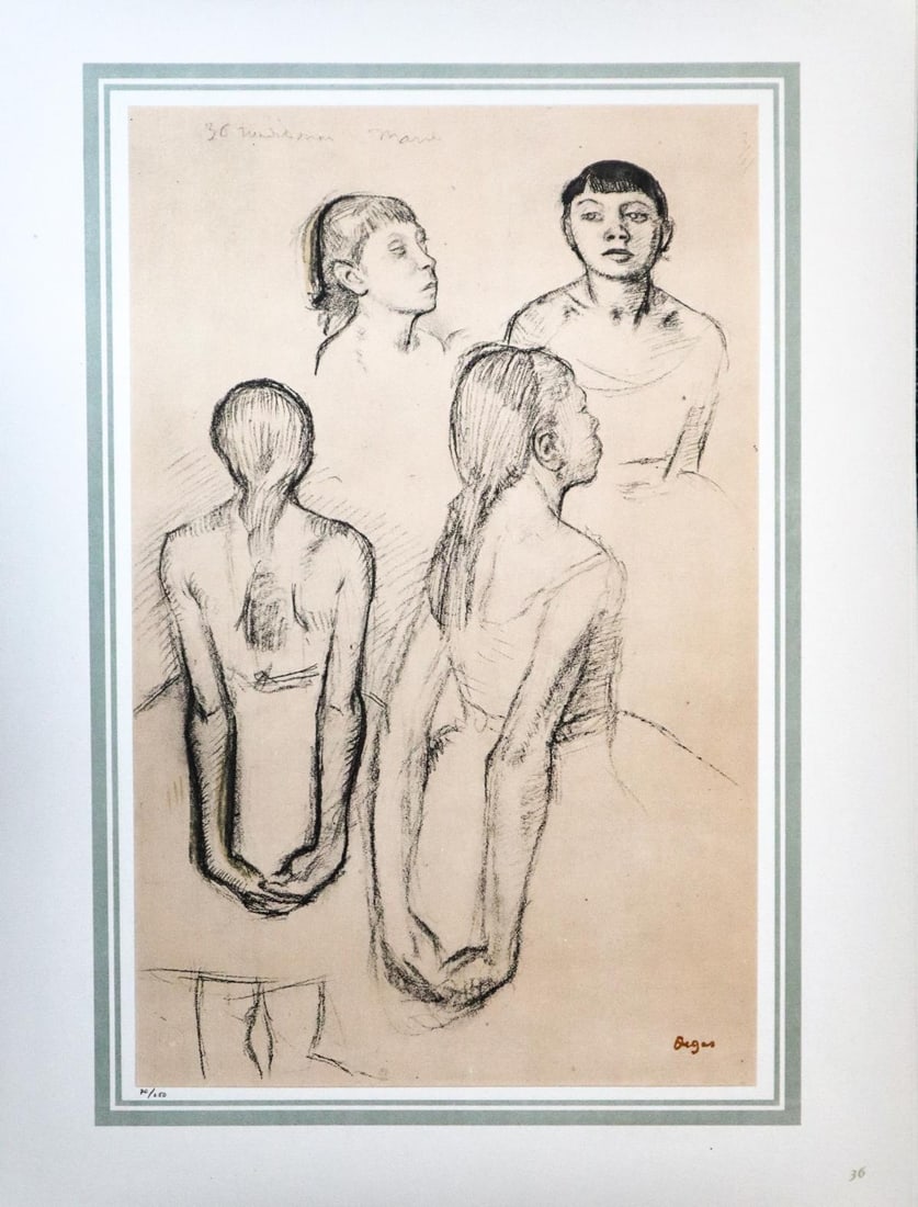 Edgar Degas (After) - Quatre croguis de petite danseus: Artist: Edgar Degas (After) Title: Quatre croguis de petite danseus Year: 1882 Dimensions: 16in. by 20in. Edition: 70 From the rare limited edition of 250 Publisher