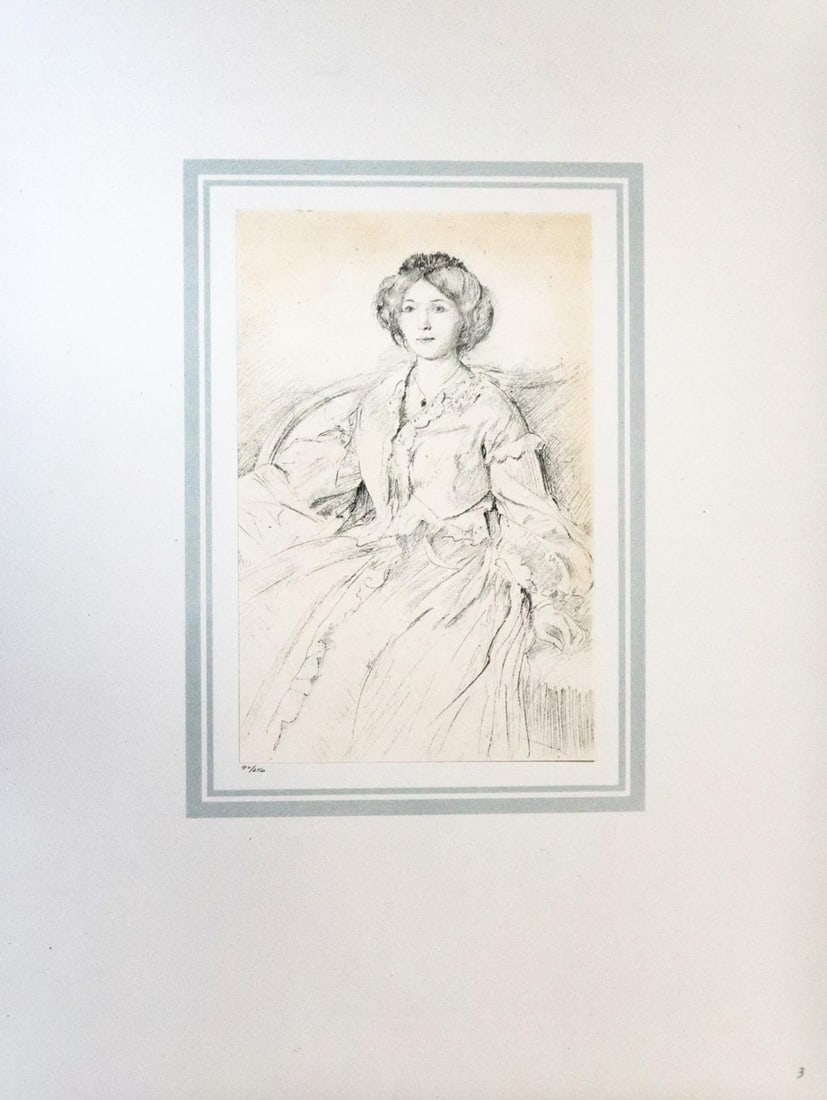 Edgar Degas (After) - Portrait de Madame Hertel: Artist: Edgar Degas (After) Title: Portrait de Madame Hertel Year: 1860 Dimensions: 16in. by 20in. Edition: 70 From the rare limited edition of 250 Publisher: D