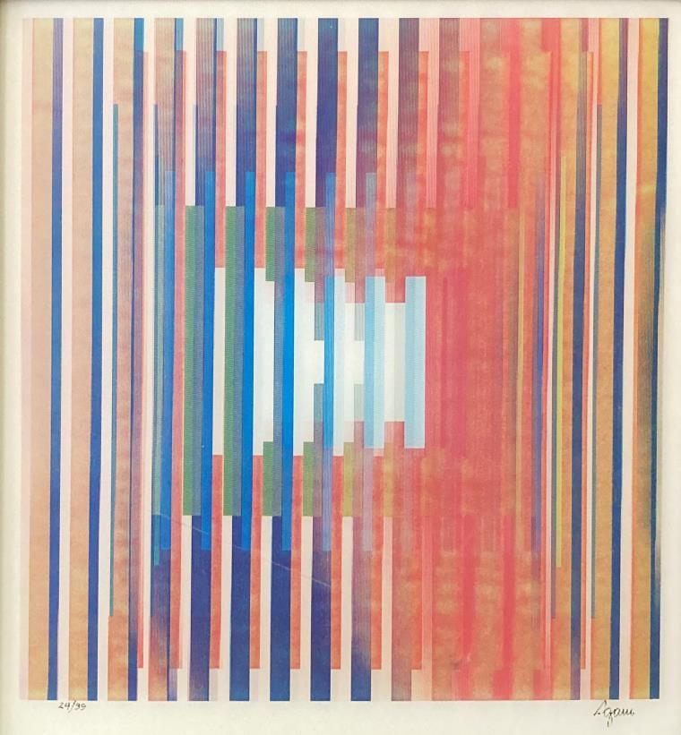 Yaacov Agam - Untitled: Artist: Yaacov Agam Title: Untitled Dimensions: 12 11/16in. by 12 11/16in. Edition: From the rare limted edition of 99 Medium: Original Agamogram Lenticular Condit
