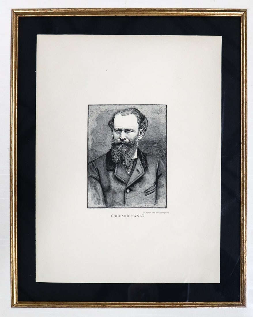 Edouard Manet - Self Portrait: Artist: Edouard Manet Title: Self Portrait Year: 1902 Dimensions: 7.5in. by 10in. Edition: From the rare limited edition of 550 Publisher: Theodore Duret: Paris