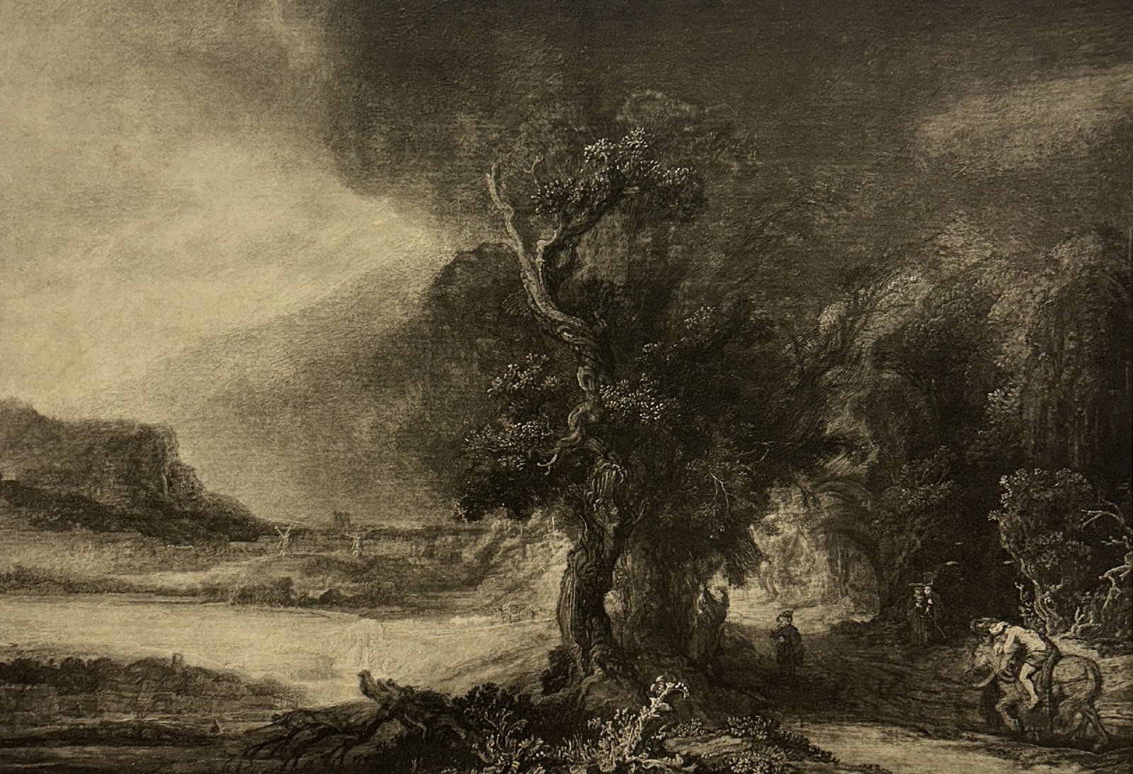 Rembrandt van Rijn (After) - Landscape with the Good Samaritan: Artist: Rembrandt van Rijn (After) Title: Landscape with the Good Samaritan Year: 1898 Dimensions: 26 7/8 x 20 7/8 in. Edition: from the limited edition Publisher:<