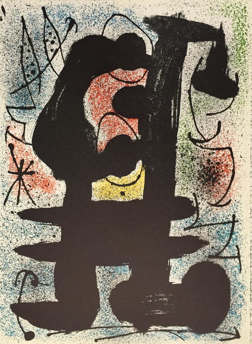 Joan Miro - Plate 10 from Derriere Le Miroir: Artist: Joan Miro Title: Plate 10 from Derriere Le Miroir Year: 1967 Dimensions: 15in. by 11in. Edition: From the Rare Limited Edition Publisher: Mourlot Paris
