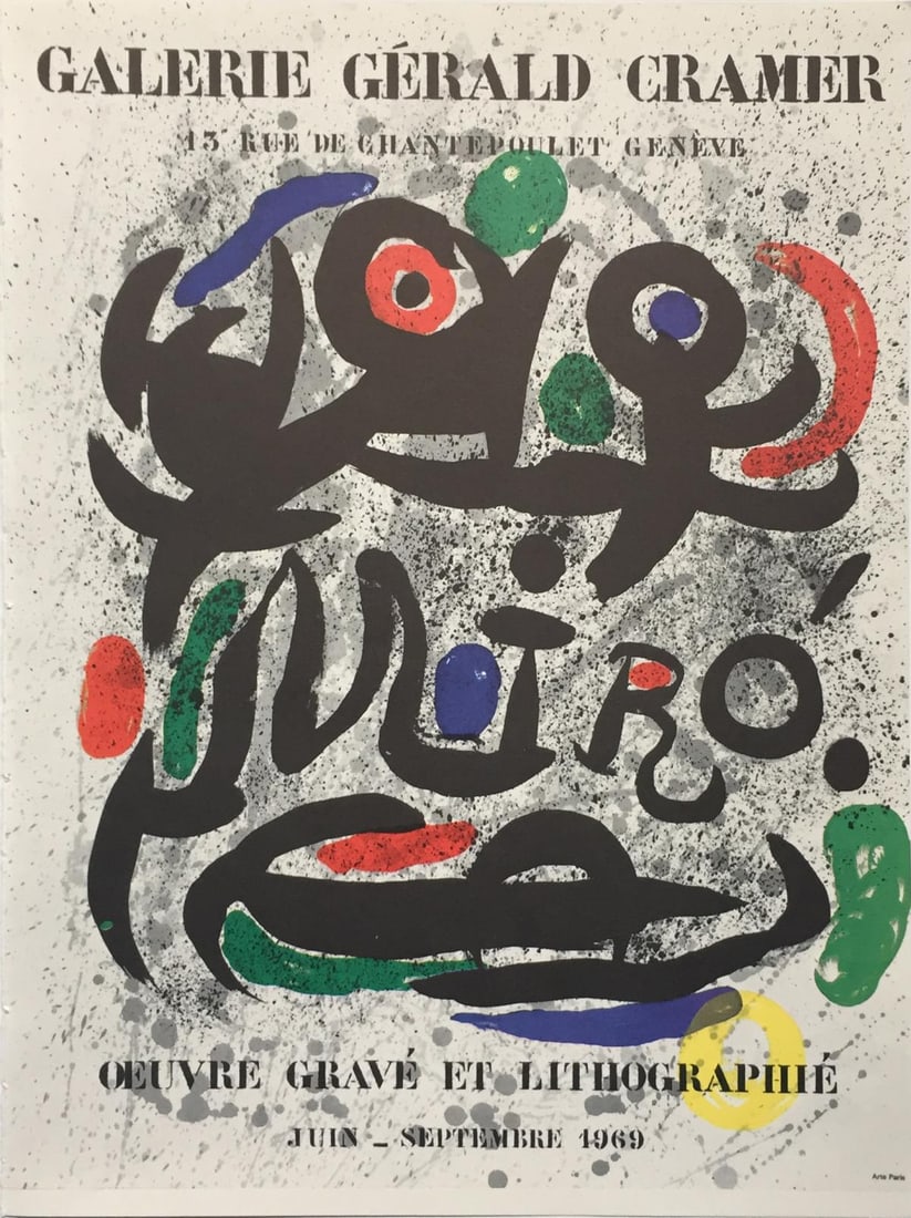Joan Miro (After) - Poster for "Joan Miro Engravings: Artist: Joan Miro (After) Title: Poster for "Joan Miro Engravings and Lithographs" Dimensions: 10 1/4in. by 13 3/4in. Edition: From the Rare Limited Edition Medium: Serigraph