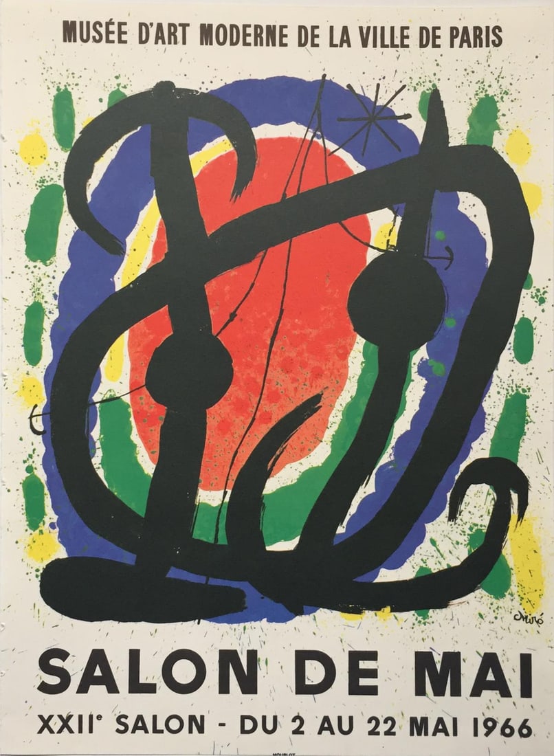Joan Miro (After) - Poster for "Salon de Mai": Artist: Joan Miro (After) Title: Poster for "Salon de Mai" Dimensions: 10 1/4in. by 13 3/4in. Edition: From the Rare Limited Edition Medium: Serigraph in Colors on Paper <