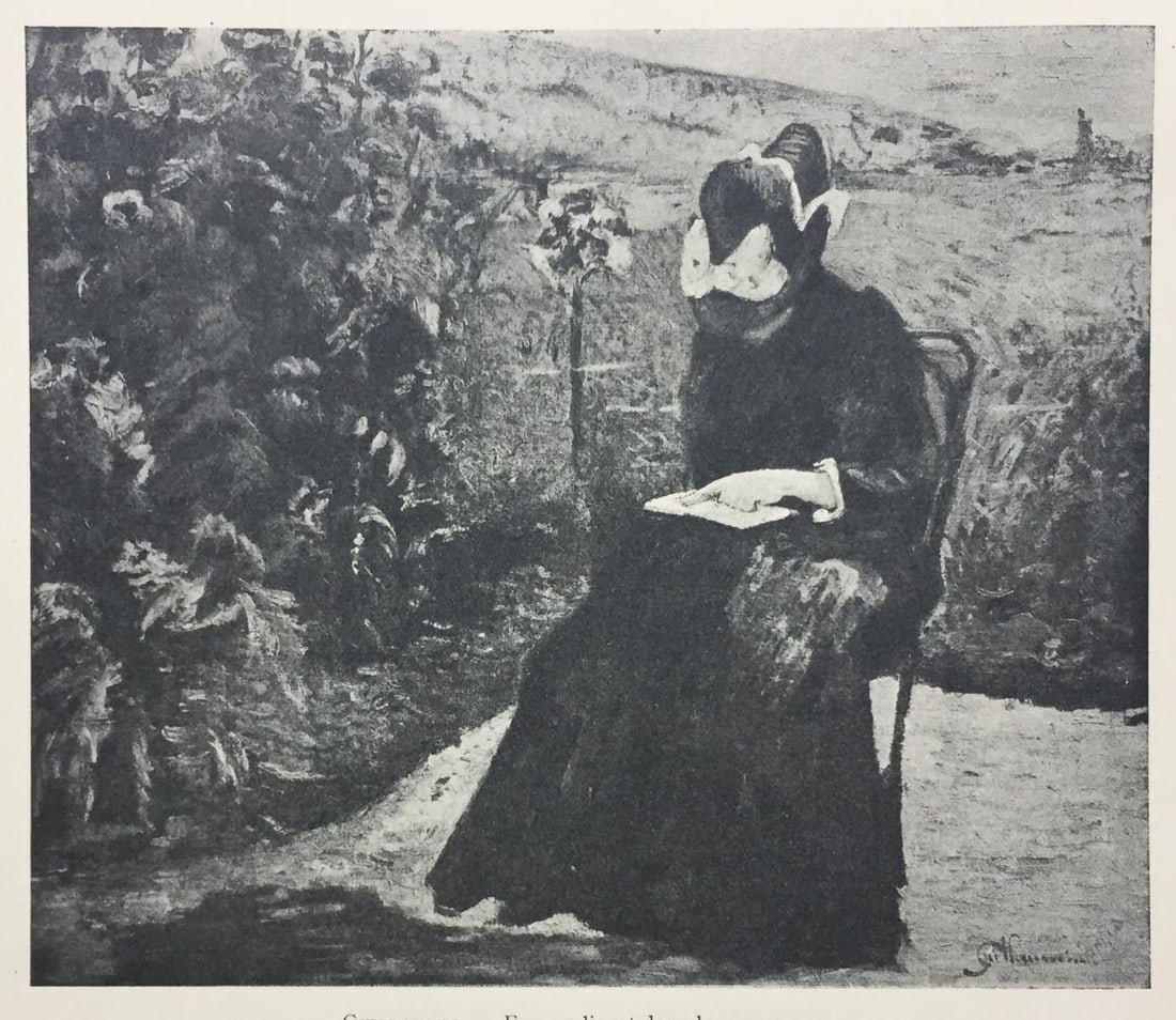 Armand Guillaumin (After) - Femme Lisant dans la: Artist: Armand Guillaumin (After) Title: Femme Lisant dans la Campagne Year: 1906 Dimensions: 10in. by 7 3/4in. Edition: From the rare limited edition Publisher: