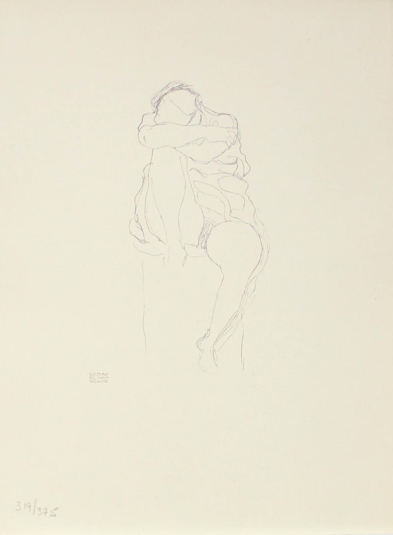 Gustav Klimt (After) - Untitled XXI: Artist: Gustav Klimt (After) Title: Untitled XXI Year: 1922 Dimensions: 10 1/2in. by 8in. Edition: From the limited edition of 375 Publisher: Thyrsos Verlag; Le