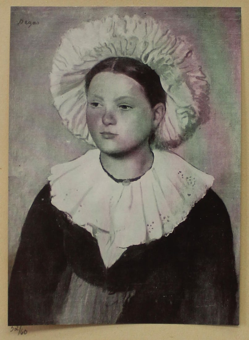 Edgar Degas (after) - Jeune Savoisienne: Artist: Edgar Degas (after) Title: Jeune Savoisienne Year: 1919 Dimensions: 7.5in. by 10in. Edition: from the rare limited edition of 60 Publisher: Imprimerie J