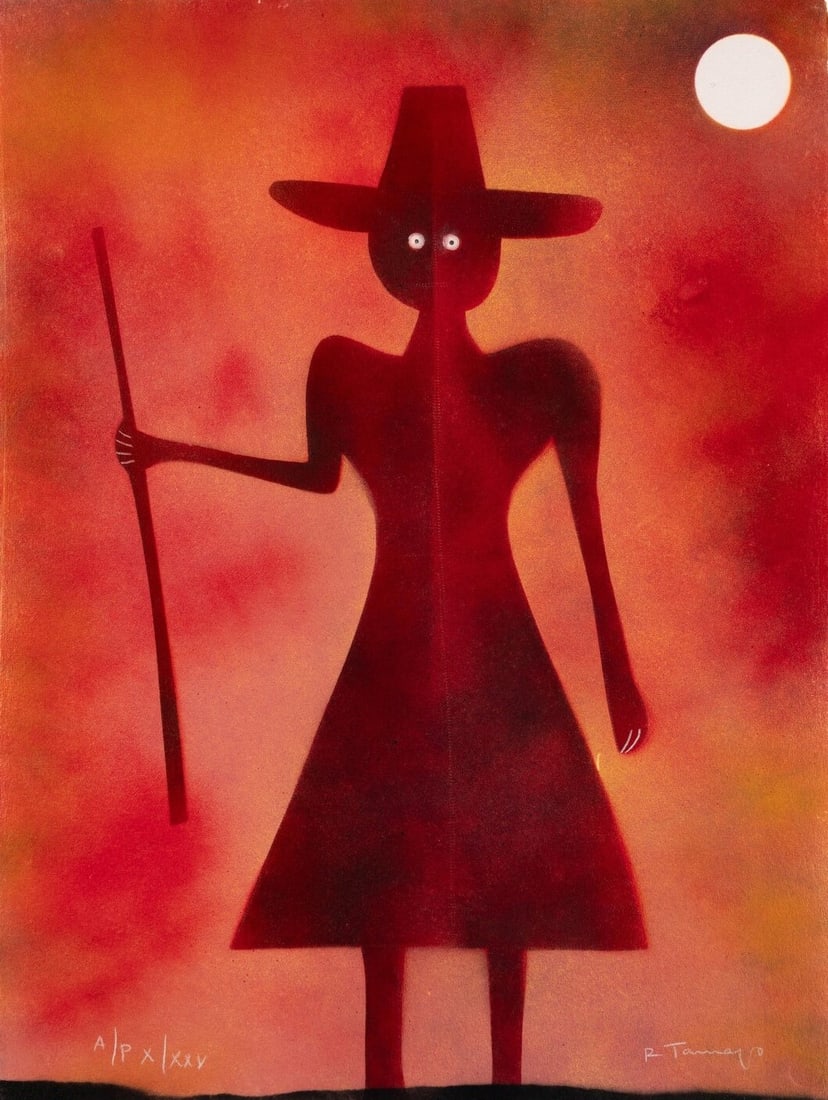 Rufino Tamayo - Untitled: Artist: Rufino Tamayo Title: Untitled Year: Dimensions: 31 1/4 x 23 1/2 in. Edition: X from the limited Artist's Proof edition of XXV Medium: Lithograph in col