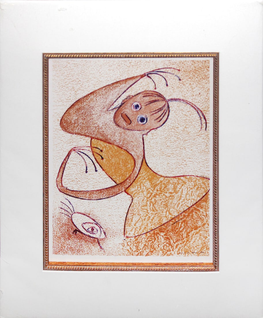 Max Ernst, from San Lazzaro et ses Amis: Artist: Max Ernst Year: 1975 Suite: San Lazzaro et ses amis Medium: Original lithograph Edition: From the limited edition Signature: Signed in the plate COA provided. Guaranteed authentic.</