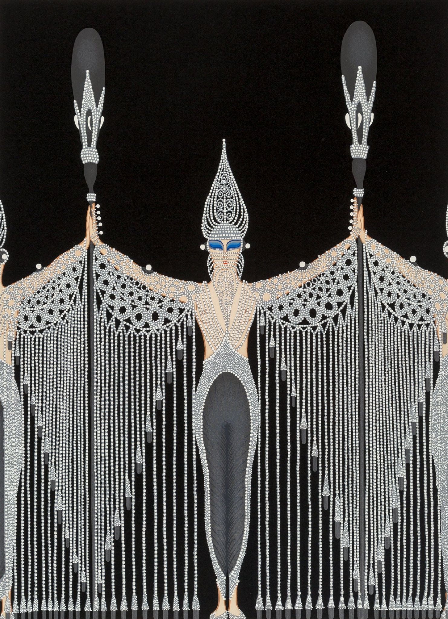 Erte - Les Bijoux de perle: Artist: ErteTitle: Les Bijoux de perleYear: 1983Dimensions: 30 x 22 in.Edition: From the limited HC edition, aside from the edition of 300Publisher: Kane Fine Art, Ltd.Medium: Serigraph in colors